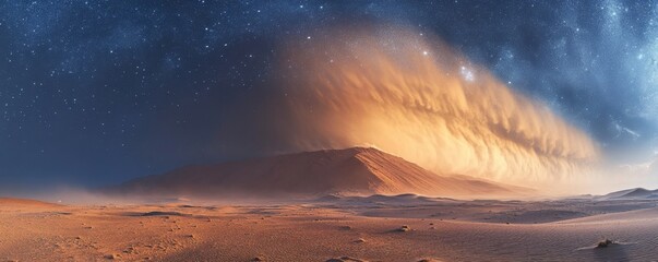 Swirling Clouds of Dust Rise From a Hidden Force, Generative AI