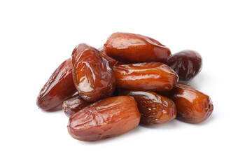 Tasty sweet dried dates isolated on white