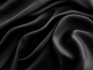 Obraz premium Elegant black wave patterns create a mesmerising texture, showcasing dynamic forms and subtle