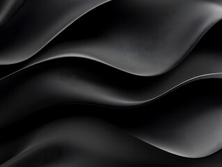 Fototapeta premium Elegant black wave patterns create a mesmerising texture, showcasing dynamic forms and subtle