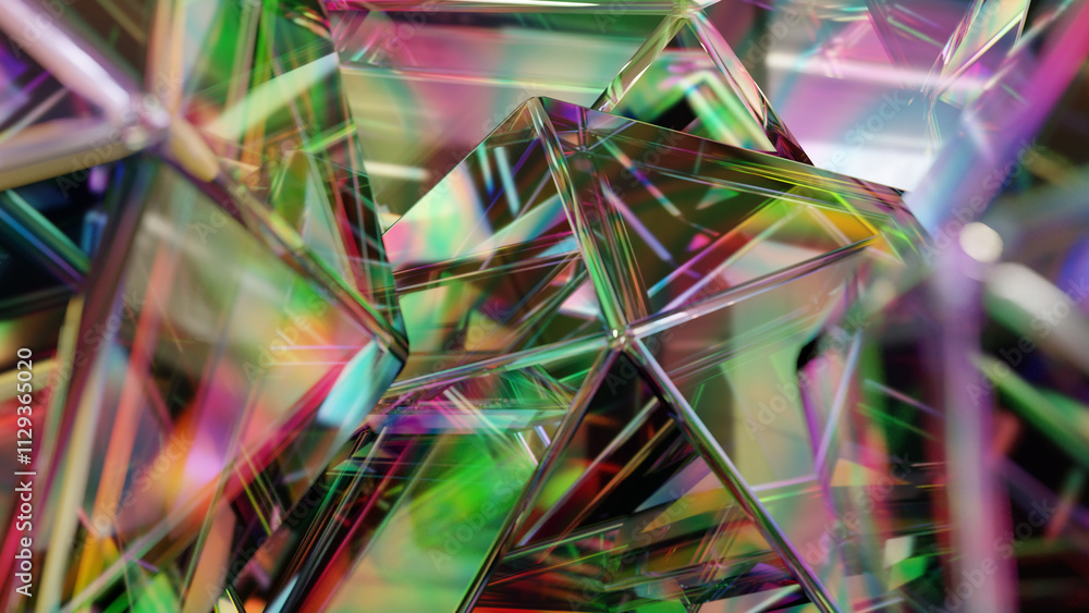 Aufkleber a hexagonal background template with an abstract style for science and technology presentations. art