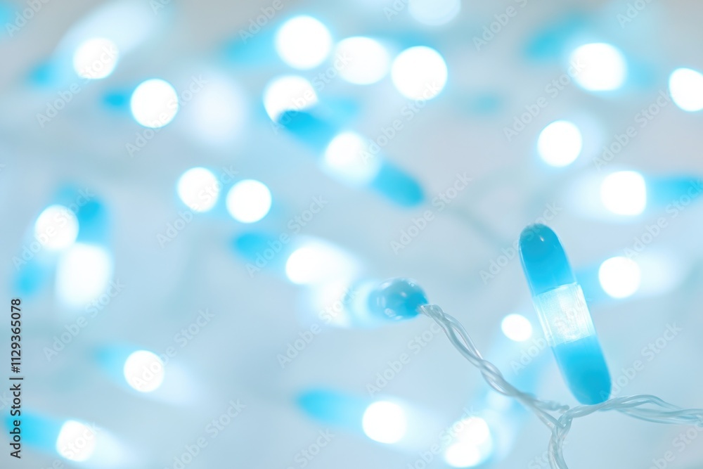 Aufkleber a close-up shot of a string of lights, ideal for use in product photography or as a decorative eleme