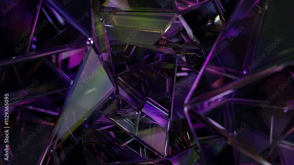 Poster geometric jewel surface template with abstract design for science and technology displays. artistic 