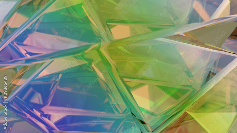Poster geometric jewel surface template with abstract design for science and technology displays. artistic 