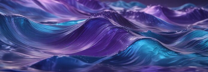 Obraz premium dynamic blue and purple abstract wave shape with ripples, gradient, blue