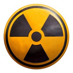 Radiation sign in yellow, warn workers, scientists and the public of the presence of radioactive material.