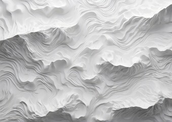 Obraz premium Abstract Topographic Landscape with Flowing White Layers. For geographic visualizations, educational materials, modern wall art or product packaging with a focus on natural themes