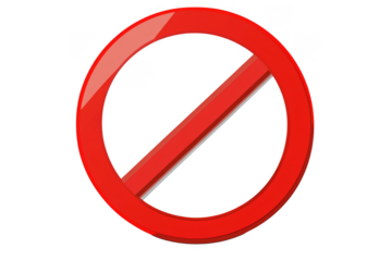 3d render of a forbidden sign not allowed