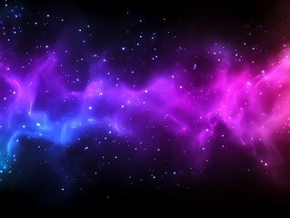 Cosmic Nebula Swirling Purple Blue Hues Stars