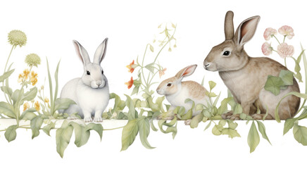 Obraz premium PNG Rabbits animal rodent mammal.