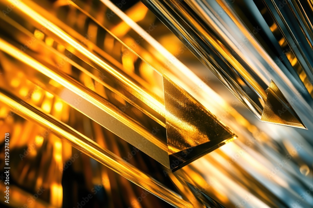 Poster close-up shot of a metallic object with colorful lights in the background