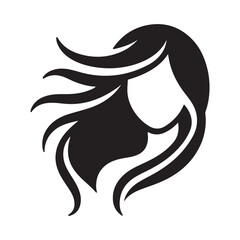 Minimalist Women’s Hair Silhouette for Digital Projects

