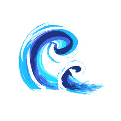 Abstract blue wave design in vector format perfect for water themed projects decoration and ornament