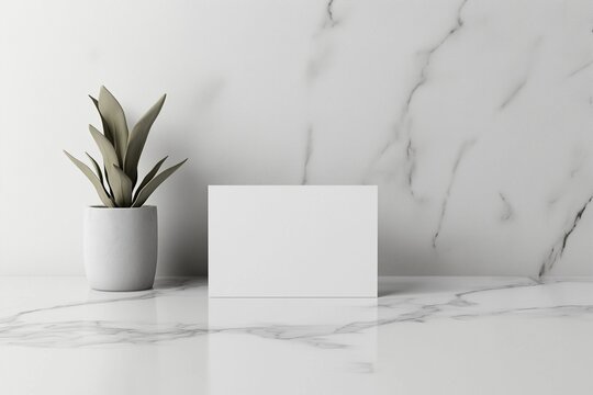 A clean and professional mockup of a single business card placed in the center. Ideal for showcasing personal or corporate branding designs, perfect for business cards for professionals