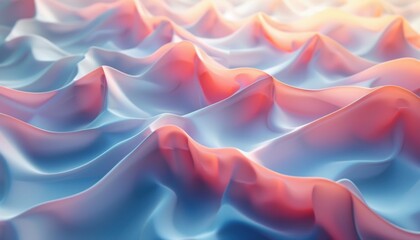 Obraz premium A blue and pink wave with a pink and blue background