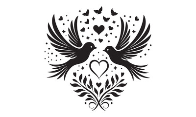 Fototapeta premium Happy Valentines Day typography vector illustration. Romantic Template design for celebrating valentine's Day on 14 February. Wallpaper, flyer, poster, sticker, banner, card , T- Shart