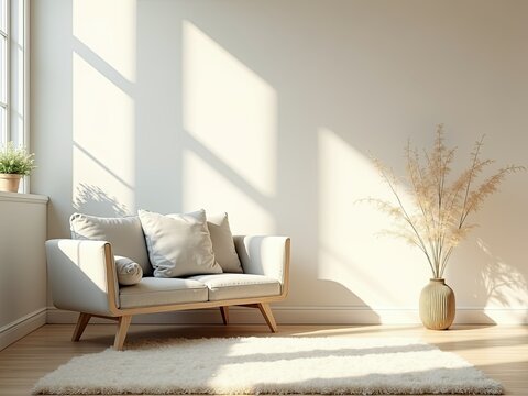 modern living room with sofa generative ai