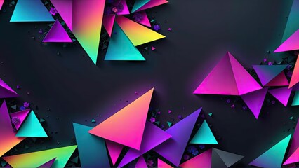 abstract background with colorful triangles