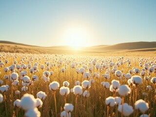 landscape with field and sky generative ai