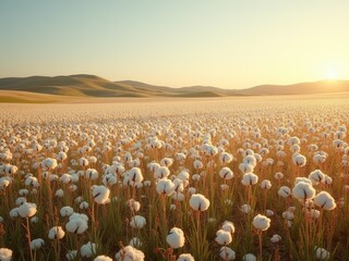 landscape with field and sky generative ai