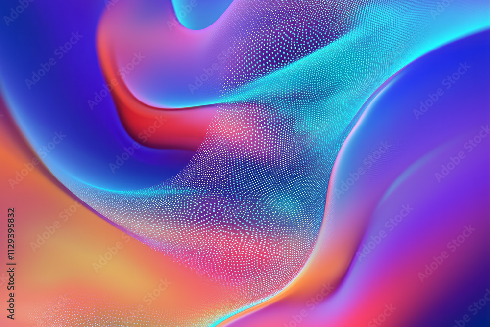 Aufkleber a colorful abstract background with a wavy pattern