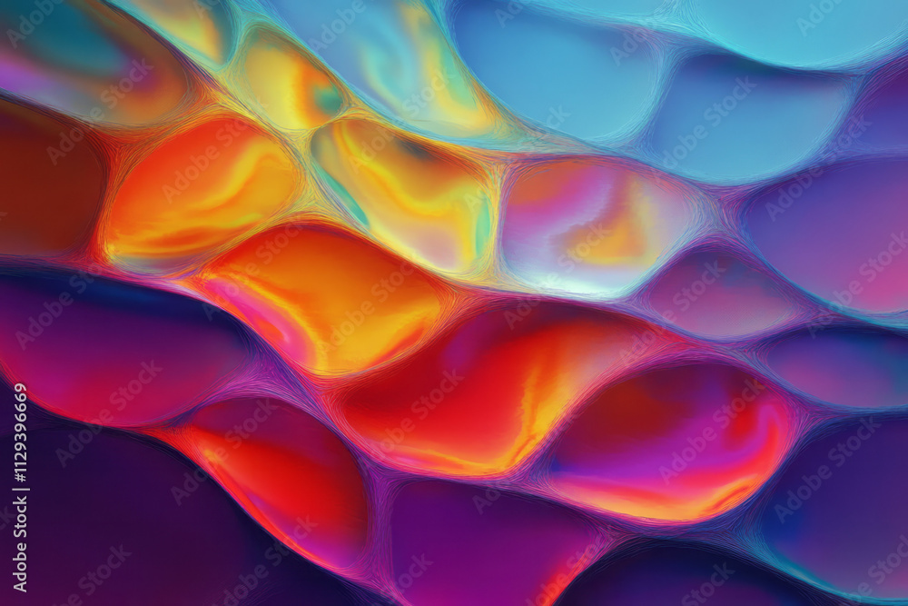 Poster abstract background with colorful shapes