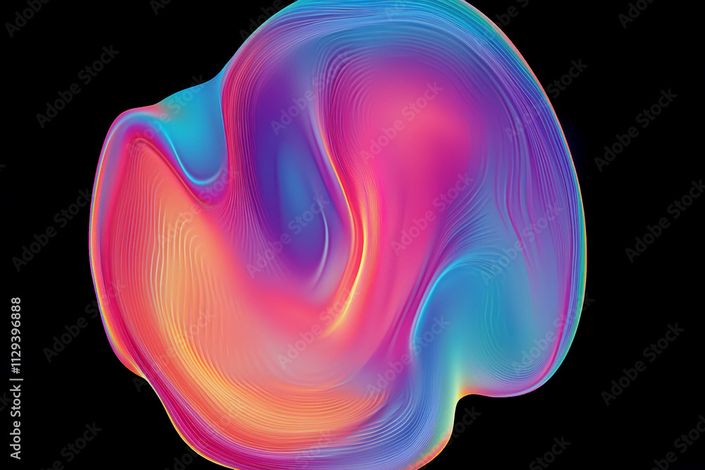 Poster a colorful abstract background with a curved shape