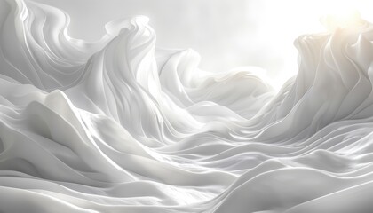 Obraz premium A white landscape with a mountain range in the background