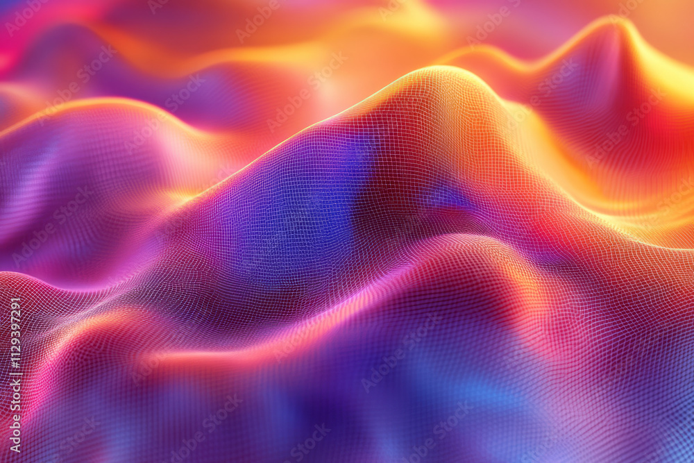 Poster abstract background with wavy lines and waves