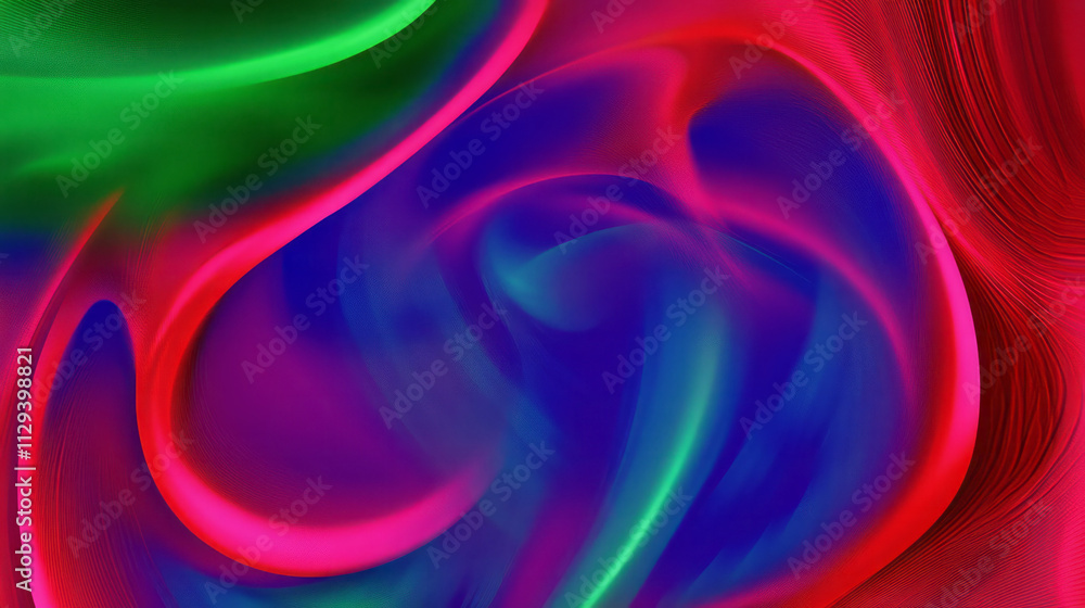 Poster a colorful abstract background with a red and green swirl