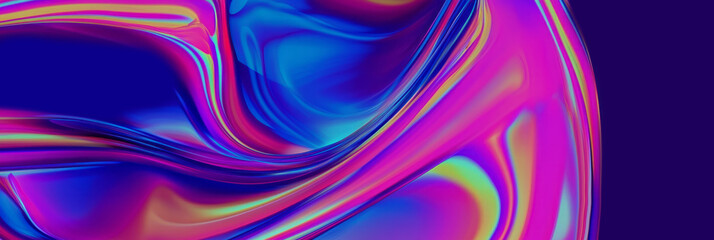 Obraz premium a blue and pink abstract background with a wavy pattern