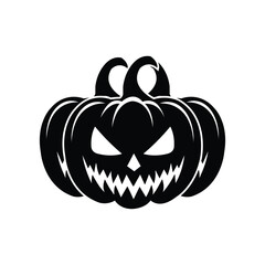 Set of Pumpkin vector silhouette. halloween pumpkin icon vector illustration isolated on white background 