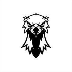 Bold Eagle Head Silhouette vector design