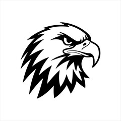 Bold Eagle Head Silhouette vector design