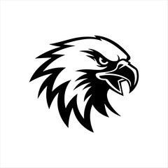 Bold Eagle Head Silhouette vector design