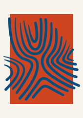 Minimal bauhaus abstract poster. Swiss design composition with geometric shapes