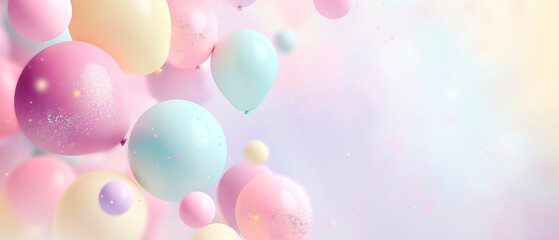 Celebración en Colores: Globos y Confeti de Fiesta