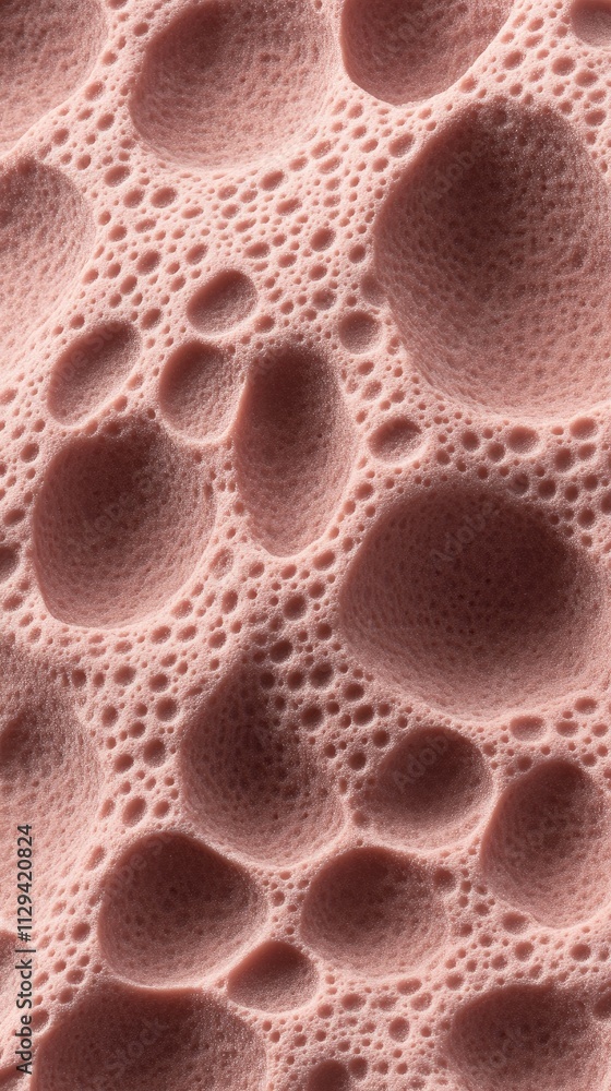 Poster brown mocha mousse stucco wall displays a unique texture with a smooth surface adorned by small roun