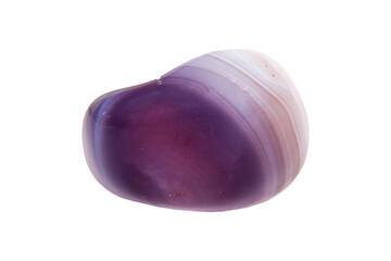 agate mineral stone on a white background close up