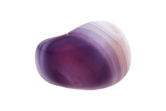 agate mineral stone on a white background close up