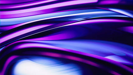 Abstract design of blue liquid texture on white background. Premium background of intertwining waves of horizontal movements