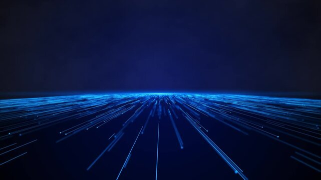 3D Digital cyber matrix technology speed connect blue green background, Ai big data Abstract innovation future tech data, internet network connection, presentations High-tech circuit board backdrop
