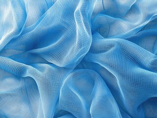 Obraz premium Light blue fabric close-up