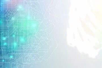 Obraz premium Abstract Technology Background with Circuit Patterns and Lights