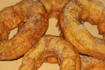 Sfenj Close up, Moroccan Donuts
