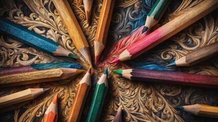 colorful felt pens