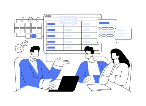 Business event planning isolated cartoon vector illustrations. - Powered by Adobe