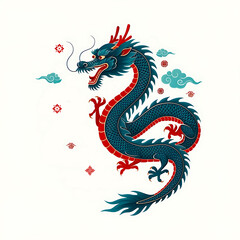 Fototapeta premium Chinese new year Unique Dragon design