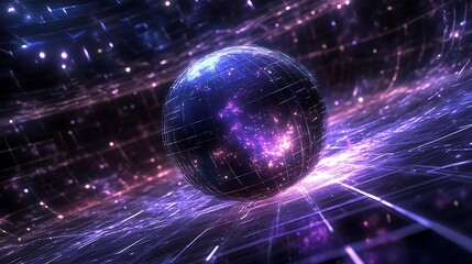 Obraz premium AI simulating the birth of the universe in a highly detailed 3D model.