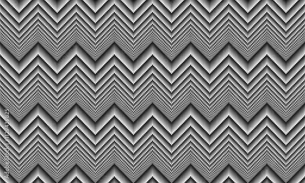 Aufkleber seamless abstract background with black lines. monochrome chevron pattern.